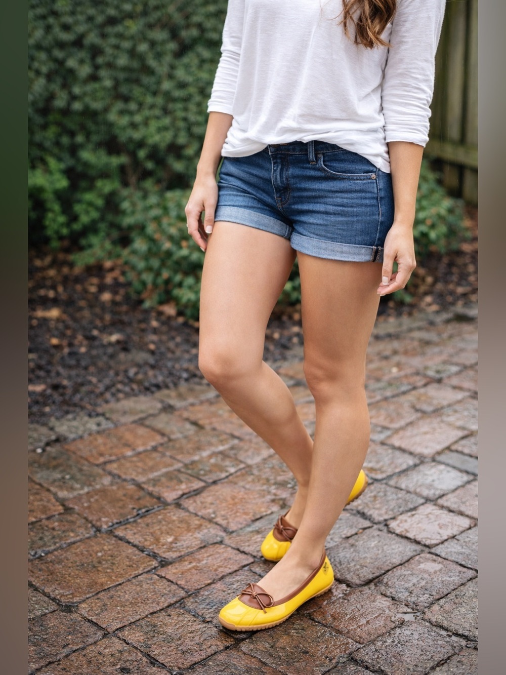 Western Chief Yellow and Brown Flats with Bow